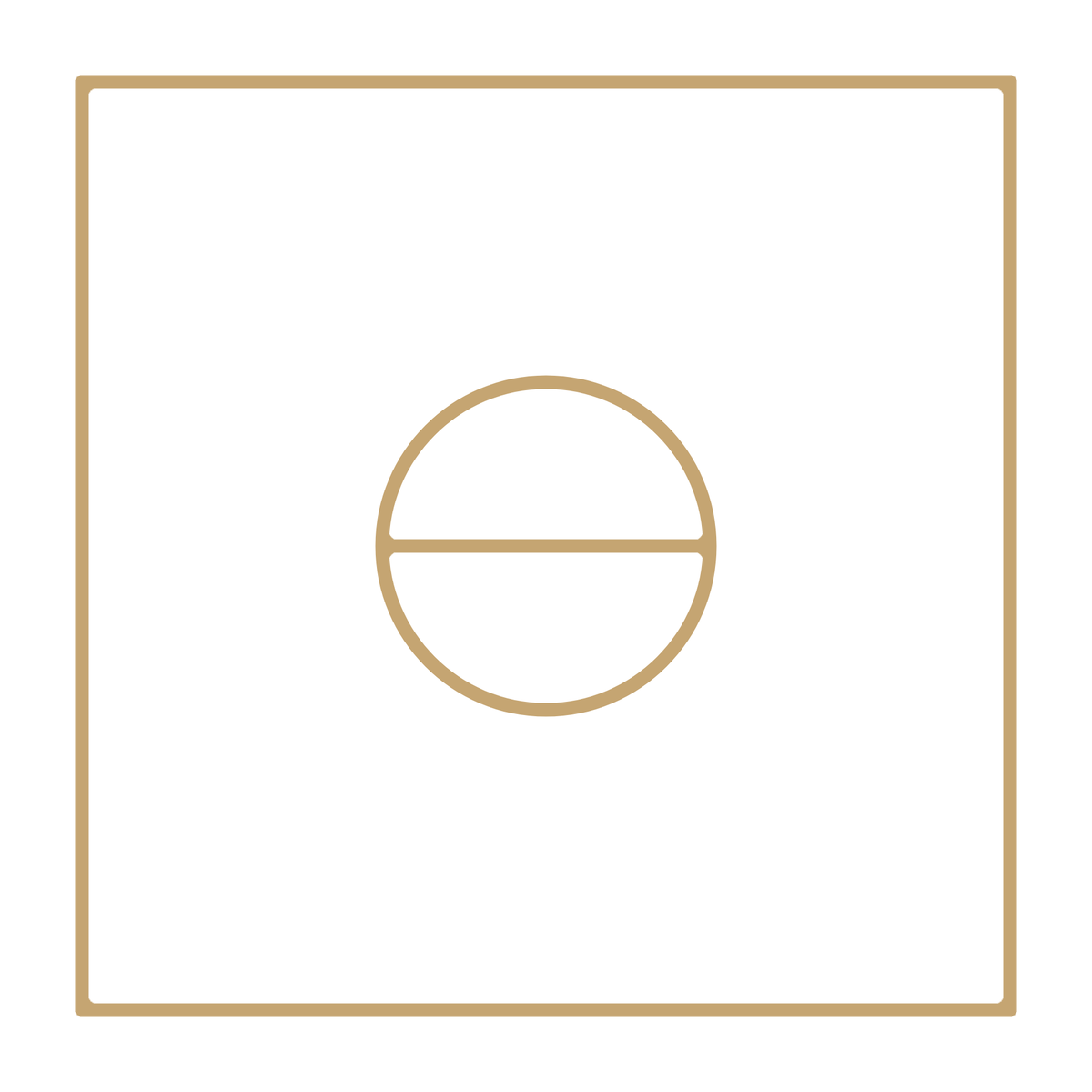 Gold geometric design on a white background